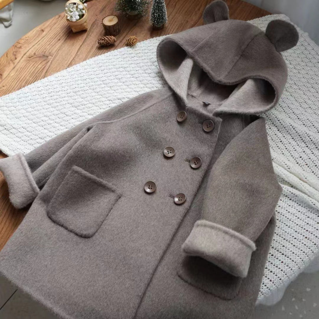 Thickened Two-color Autumn And Winter Double-sided Cashmere Wool Coat - Cindi Book