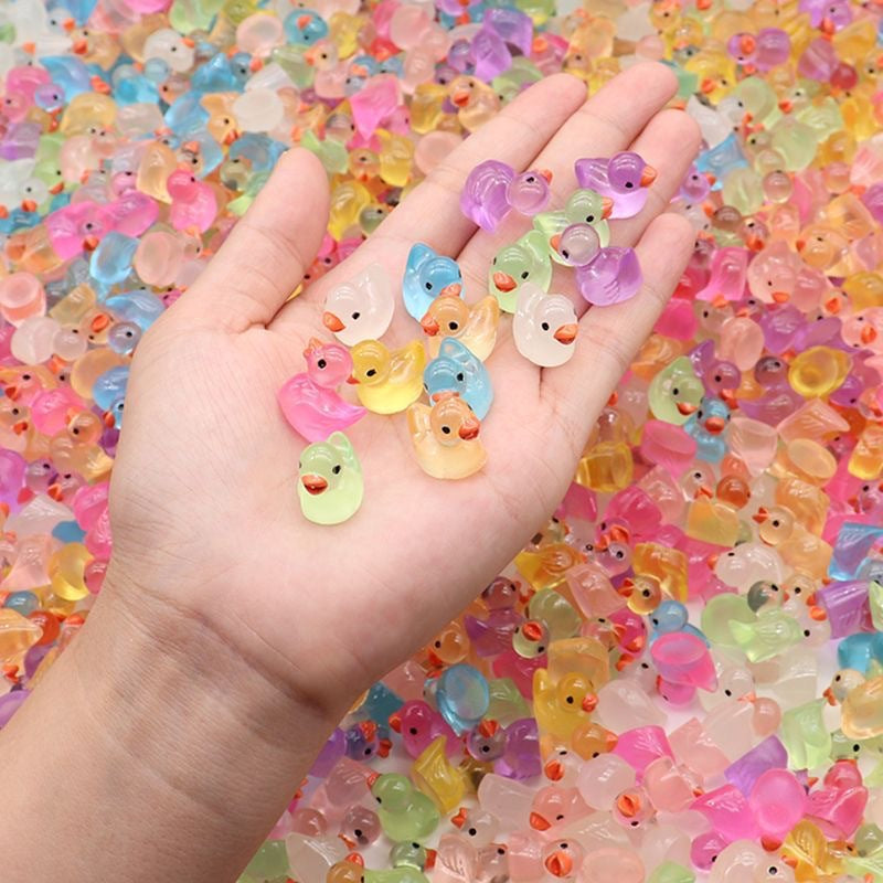 Resin Luminous Little Duck Hair Accessories Mini Car Creativity Micro Landscape Ornaments - Cindi Book