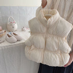 Girl's Waistcoat Wear Western Style Child Clip Cotton Vest - Cindi Book