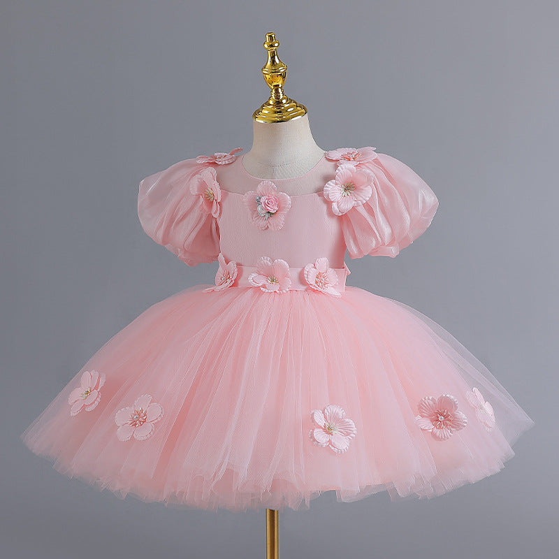 Girls' High-end Flowers Fashionable Dress - Cindi Book