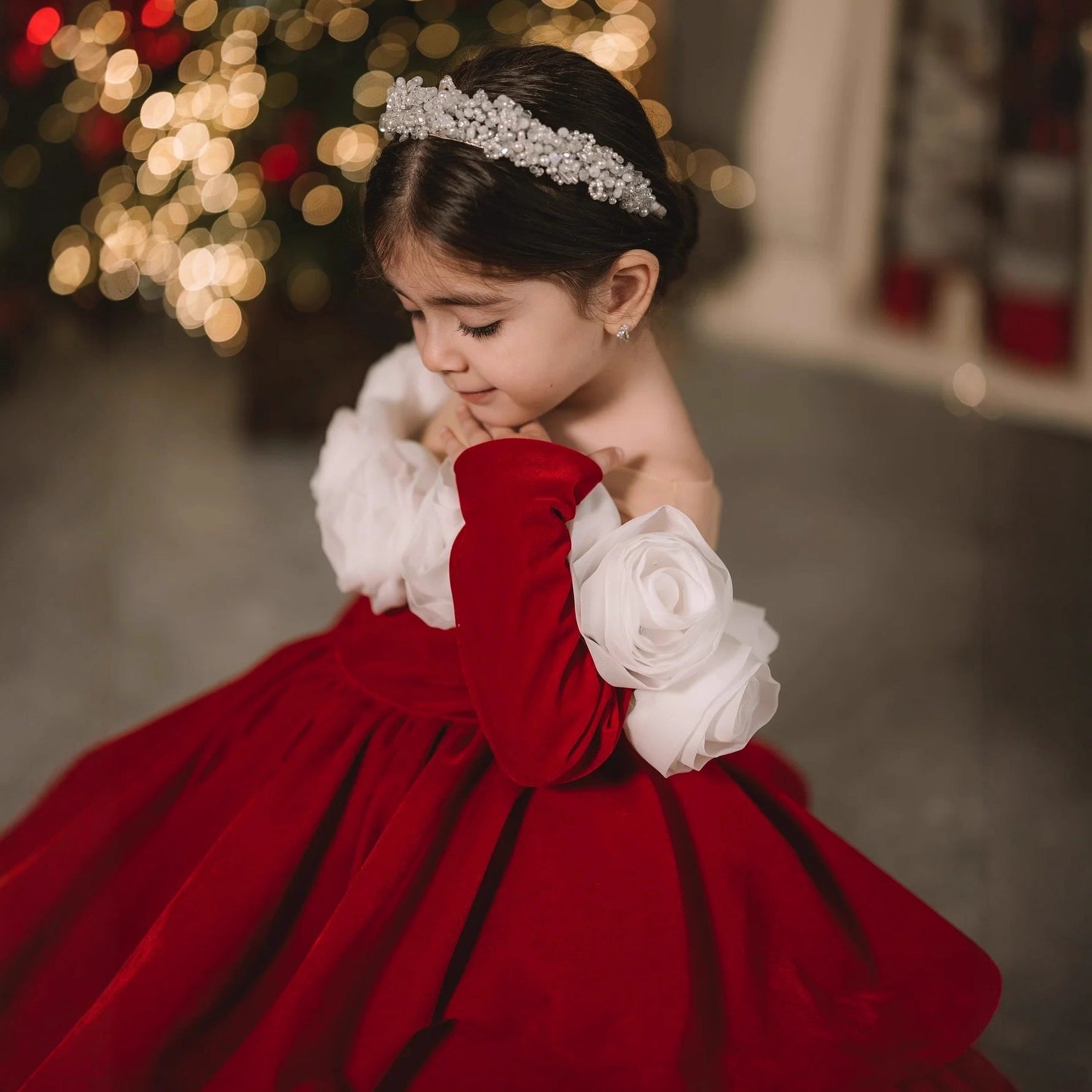 Christmas Princess Dress Children Autumn Long Sleeve Retro - Cindi Book