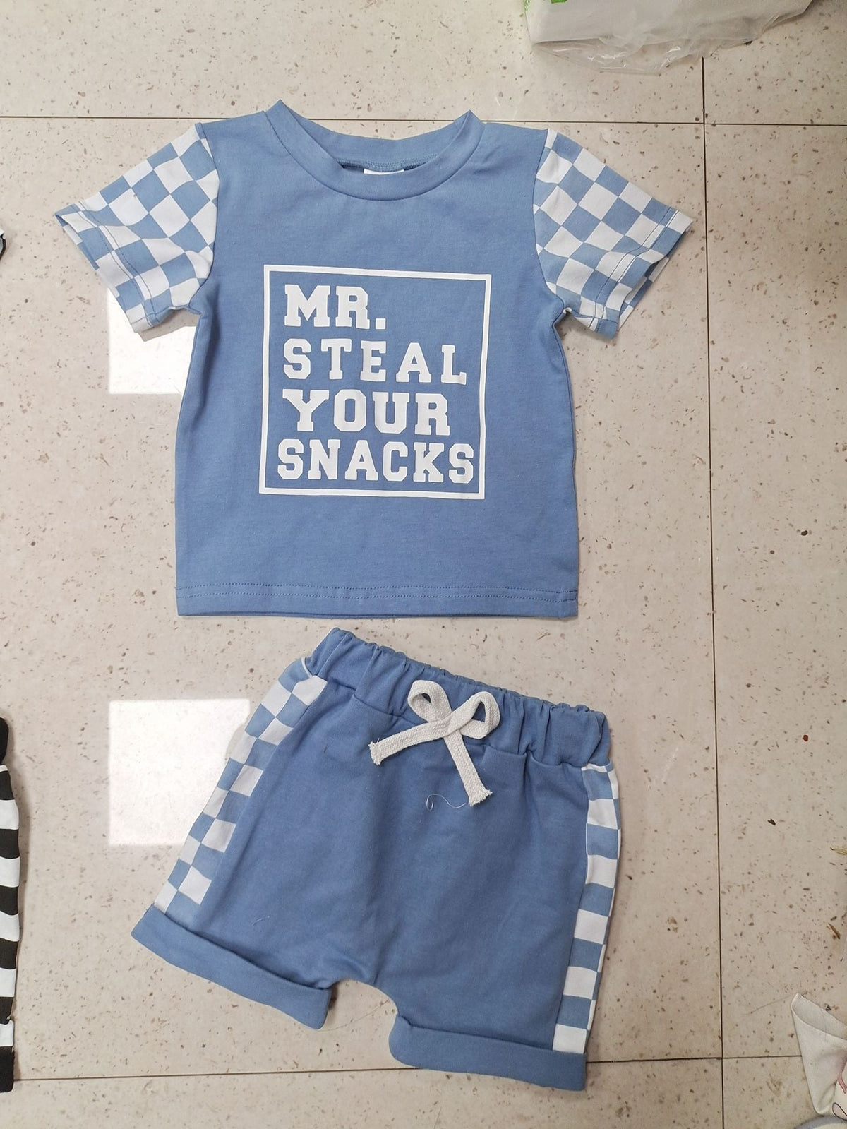 Children's Fashion Letter Print Short-sleeve Suit - Cindi Book