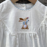 Baby Summer New Baby Girl Bunny Embroidery Bottom-covering Rompers - Cindi Book