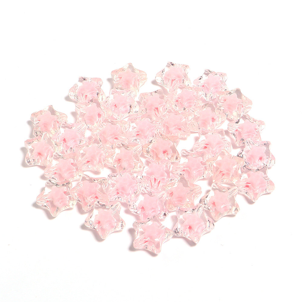 Acrylic Color Five-pointed Star Beaded Diy Ornament Accessories - Cindi Book