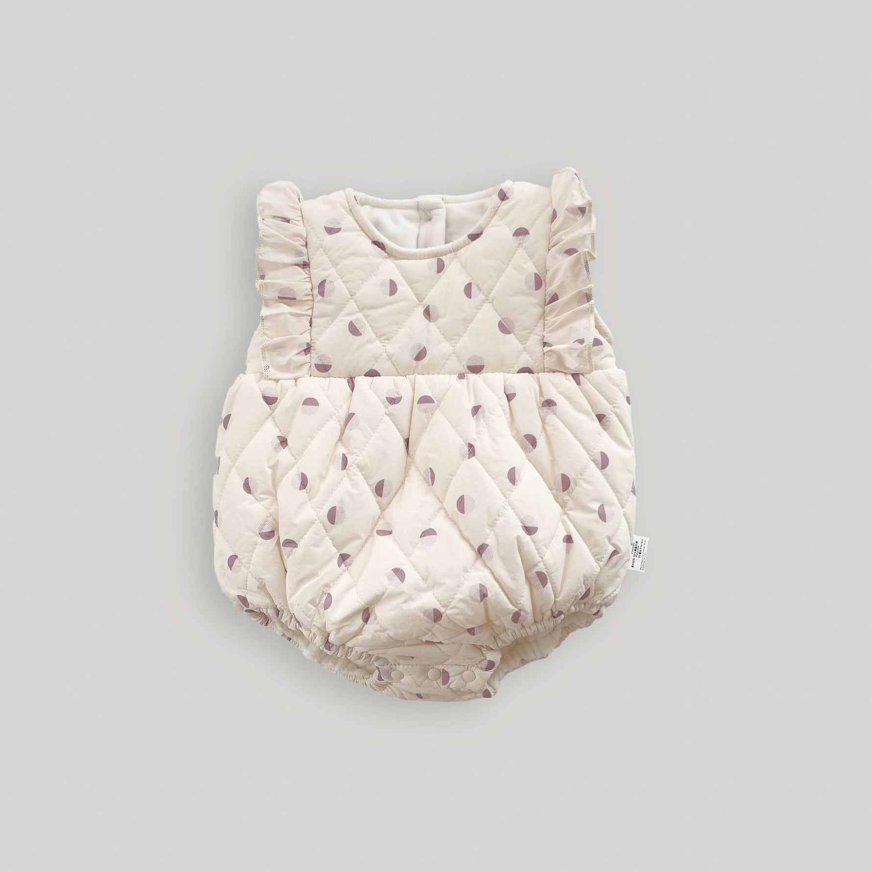 Winter Clothing Infant Girl Dotted Prints Vest Quilted Jumpsuit Romper - Cindi Book