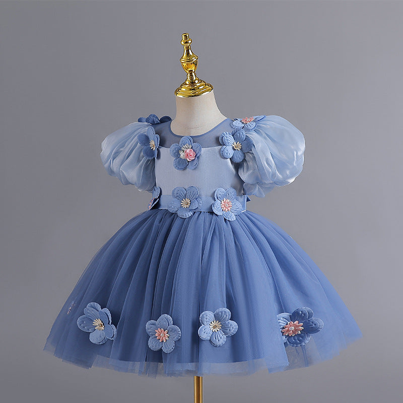 Girls' High-end Flowers Fashionable Dress - Cindi Book