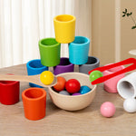 Children's Wooden Color Classification Cup Educational Toys - Cindi Book