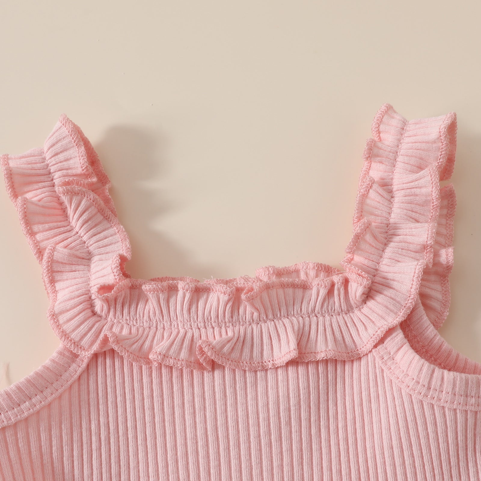 Girls' Solid Color Romper Bow Shorts Two-piece Set - Cindi Book