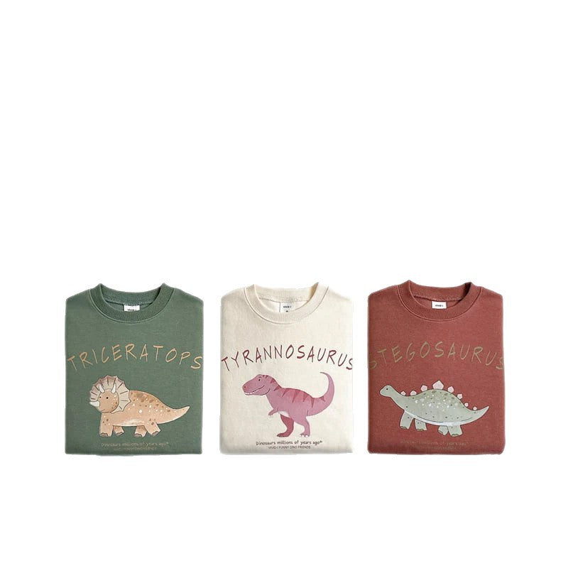 Children's Ins Korean Cartoon Dinosaur Sweatshirt - Cindi Book