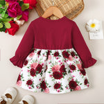 Girls Fashion Casual Floral Long Sleeve Dress - Cindi Book