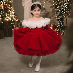 Christmas Princess Dress Children Autumn Long Sleeve Retro - Cindi Book