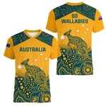 Australian Kangaroo Pattern Children's T-shirt Printed Animal Pattern Sports V-neck Short-sleeved Football Shirt Summer - Cindi Book