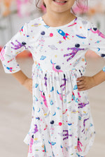 Out of this World 3/4 Sleeve Pocket Twirl Dress - Image 2