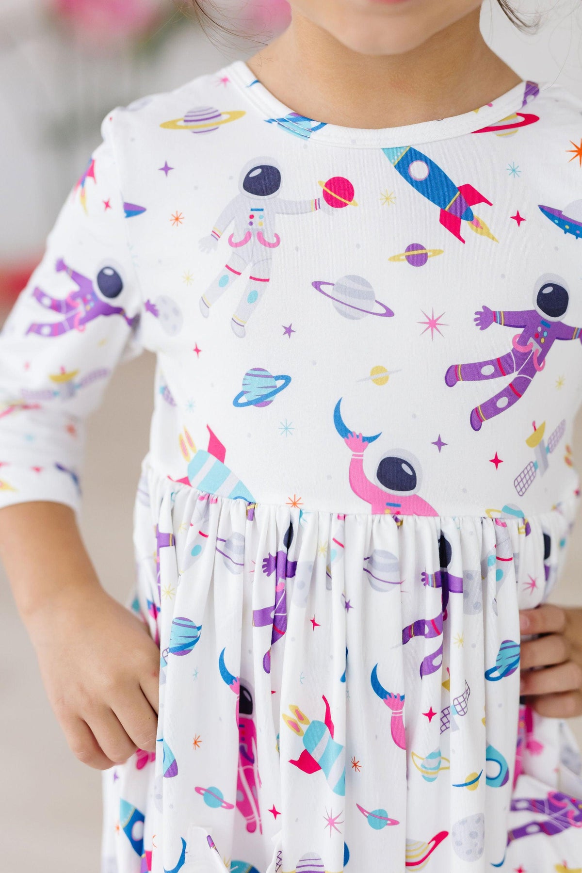 Out of this World 3/4 Sleeve Pocket Twirl Dress - Image 6