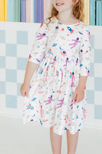 Out of this World 3/4 Sleeve Pocket Twirl Dress - Image 9