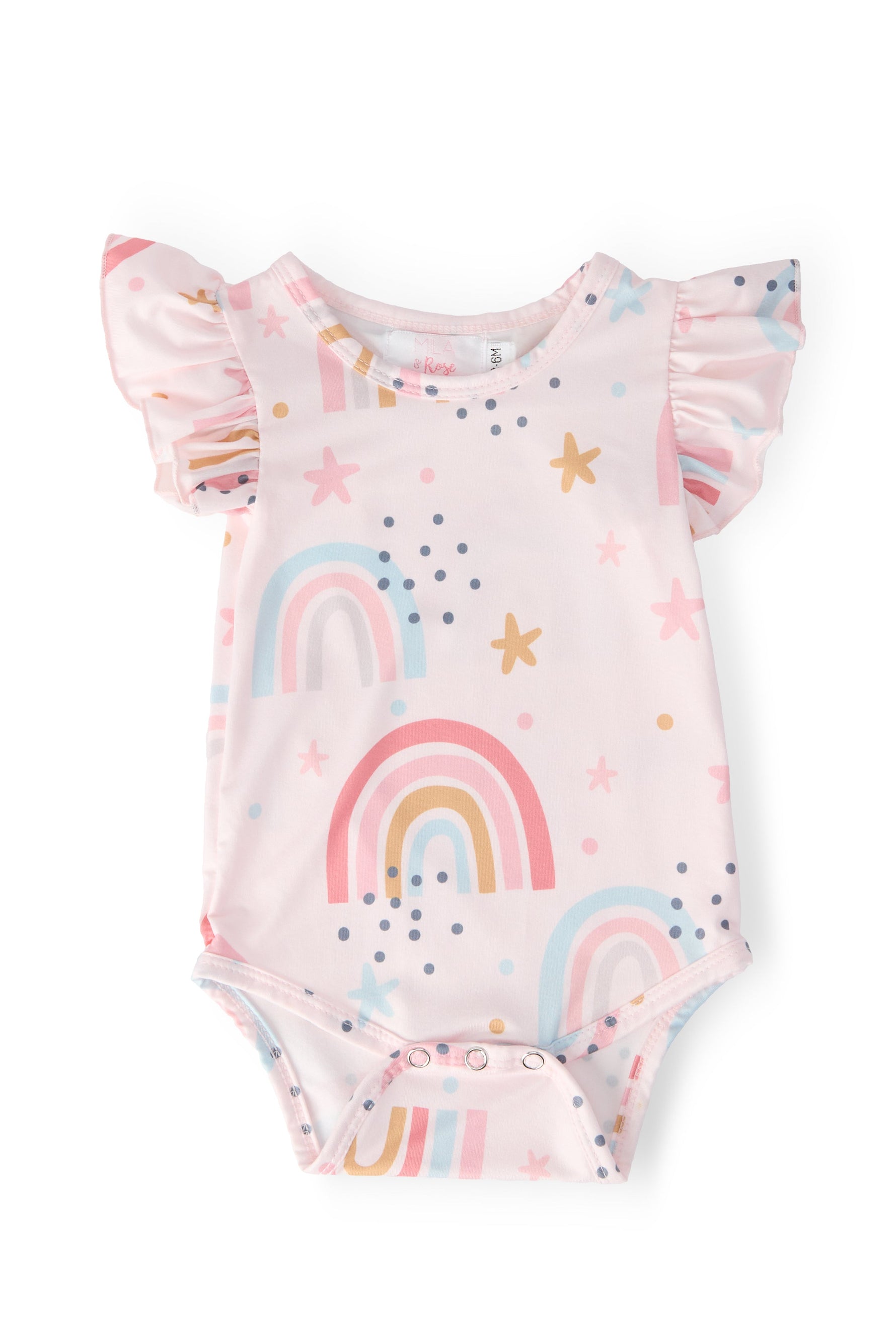 Over the Rainbow S/S Flutter Bodysuit