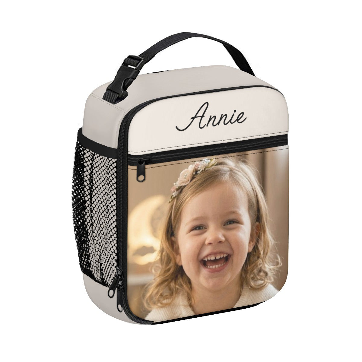 Personalized Photo Lunch Bag with Name - Custom Photo Insulated Lunch Box for Kids and Adults - School Lunch Bag with Photo and Name