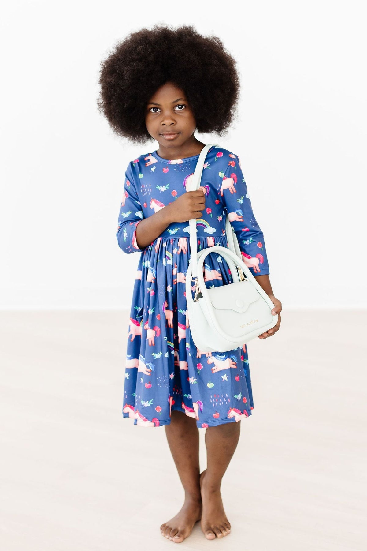 Painted Skies 3/4 Sleeve Pocket Twirl Dress - Image 4