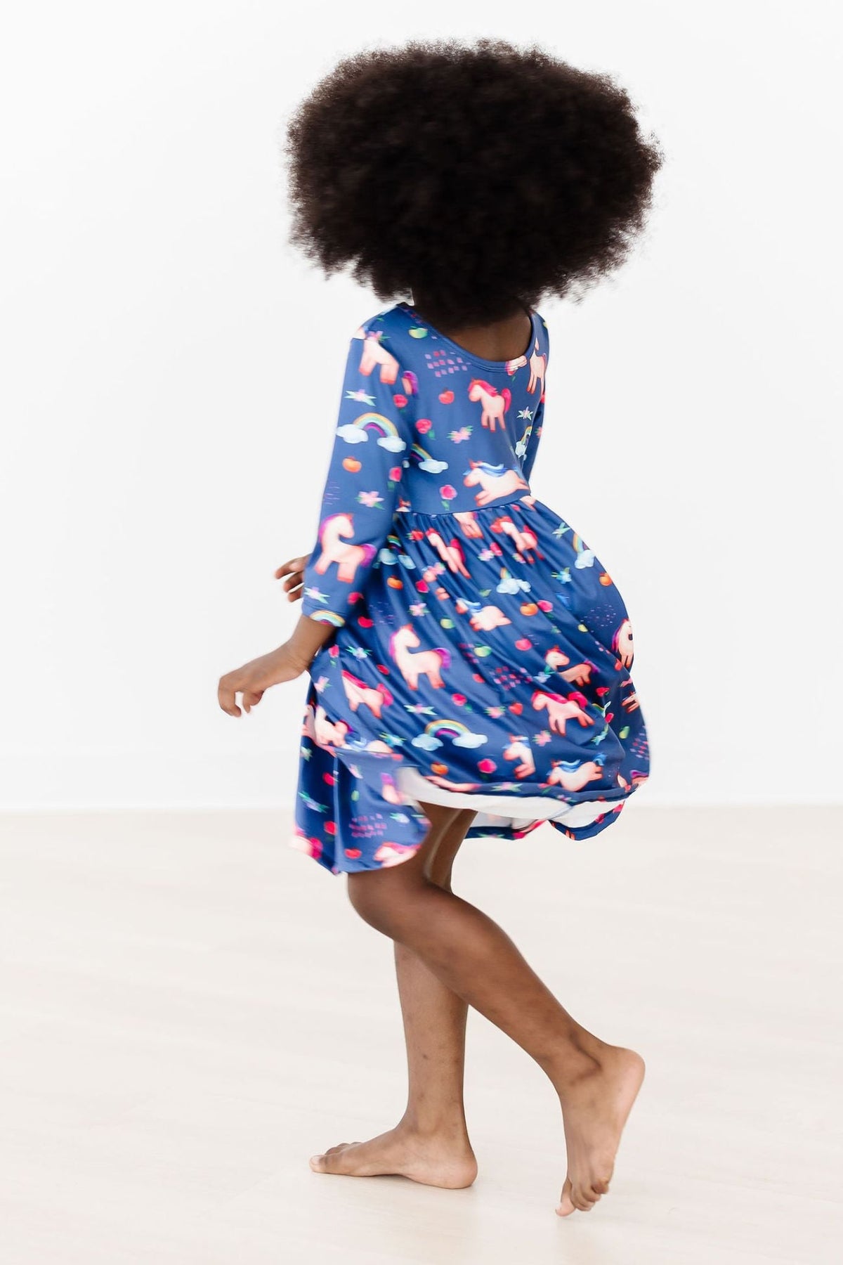 Painted Skies 3/4 Sleeve Pocket Twirl Dress - Image 5