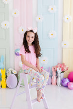 Pastel Floral Bunnies Leggings - Image 2