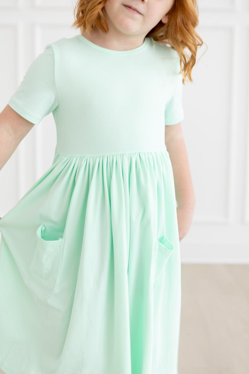 Pastel Green S/S Pocket Twirl Dress - Image 7