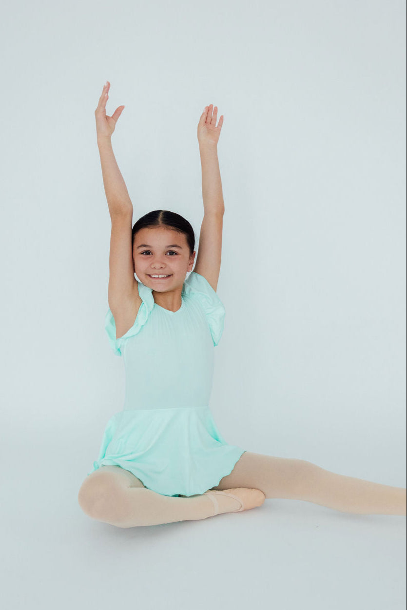 Pastel Green S/S Twirl Leotard - Image 5