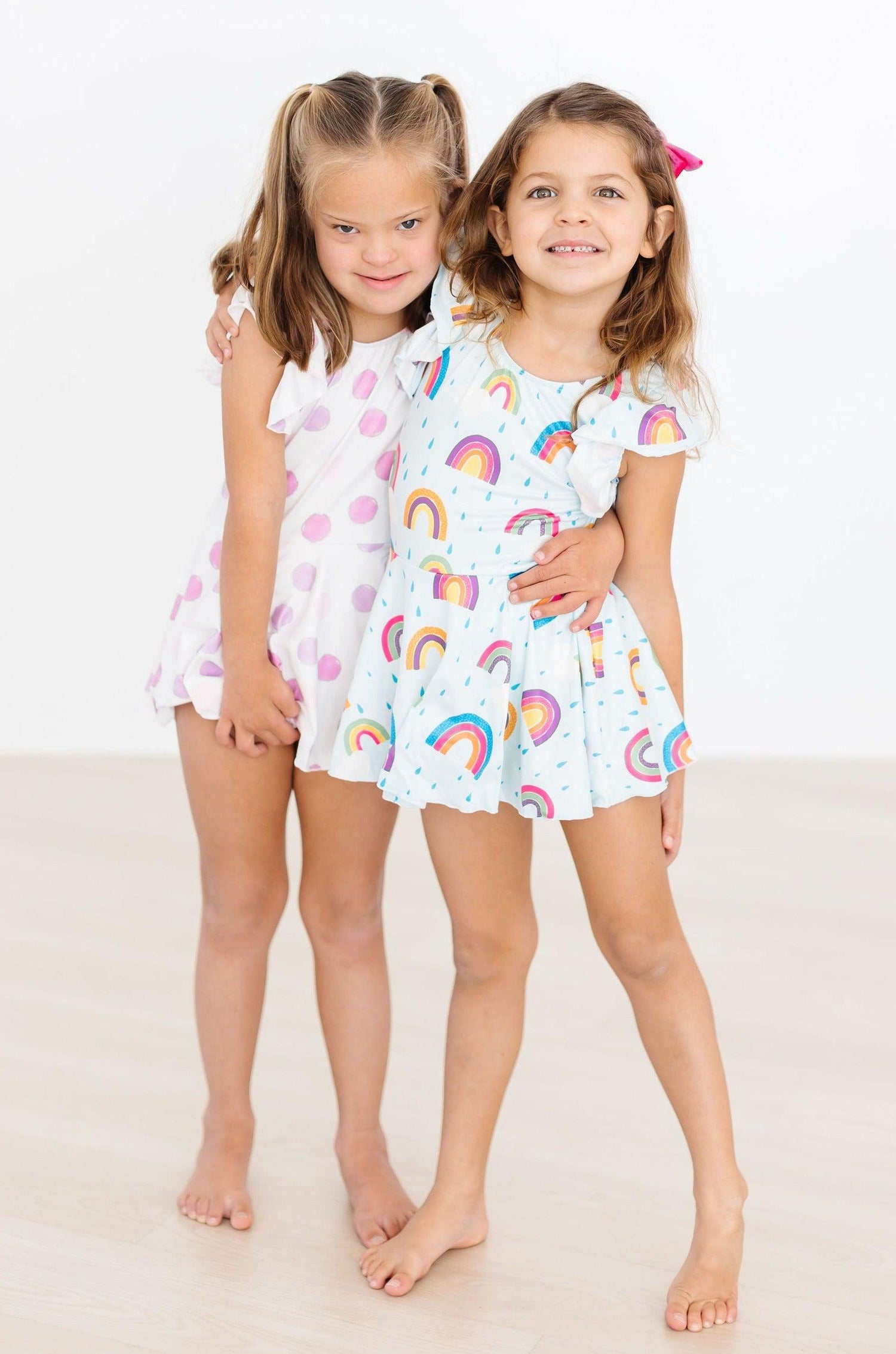 Pastel Polka Dot S/S Twirl Leotard - Image 3