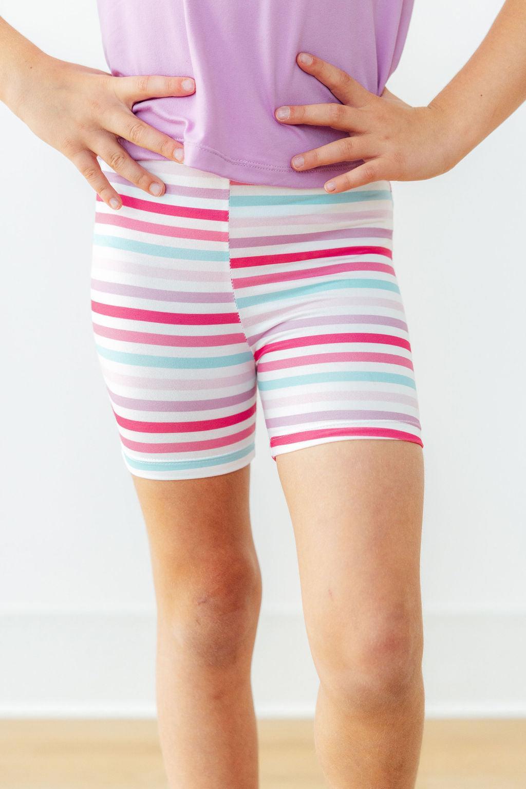 Pastel Stripes Twirl Shorts - Image 4