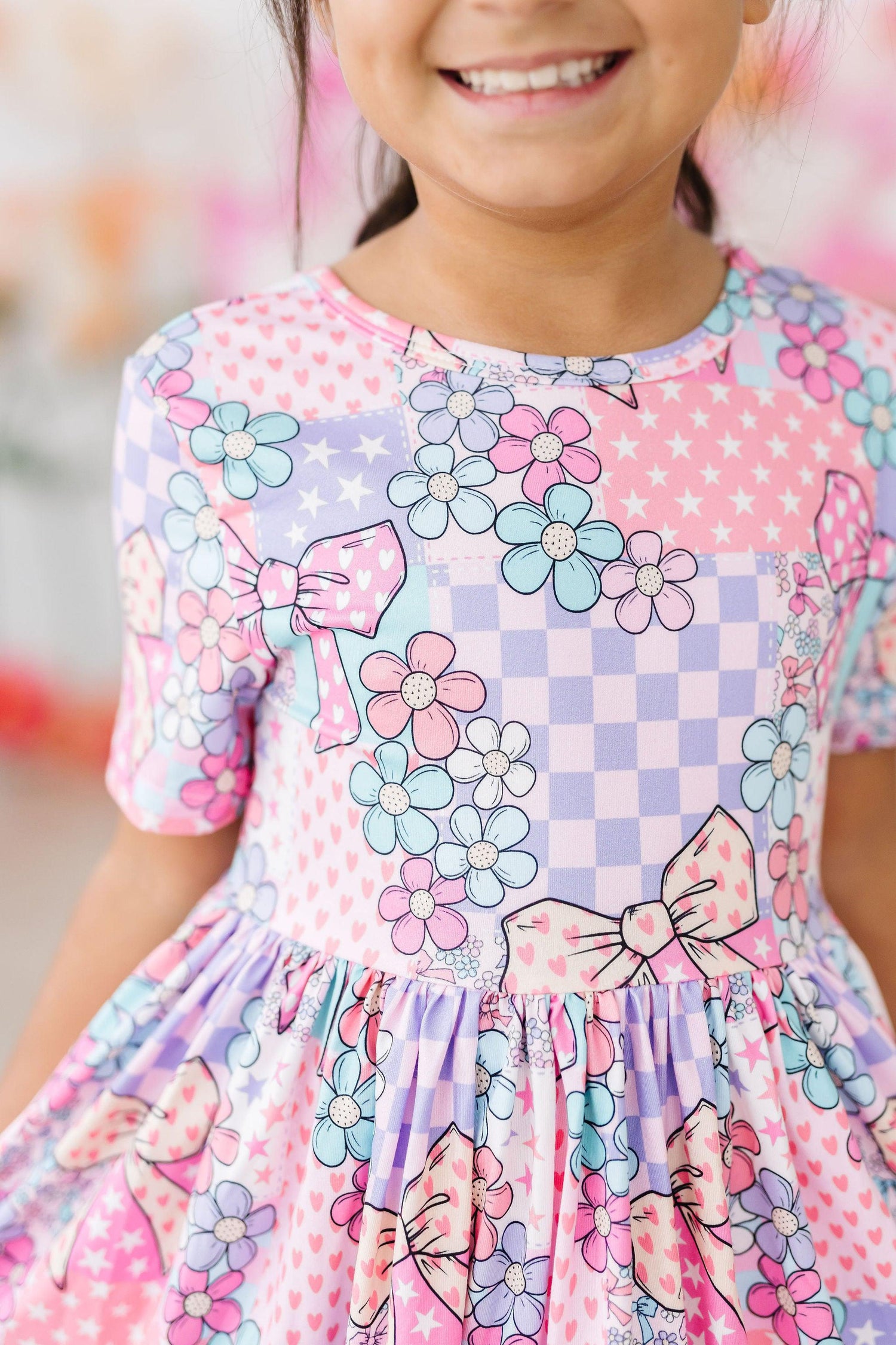 Patchwork Princess S/S Pocket Twirl Dress - Image 3
