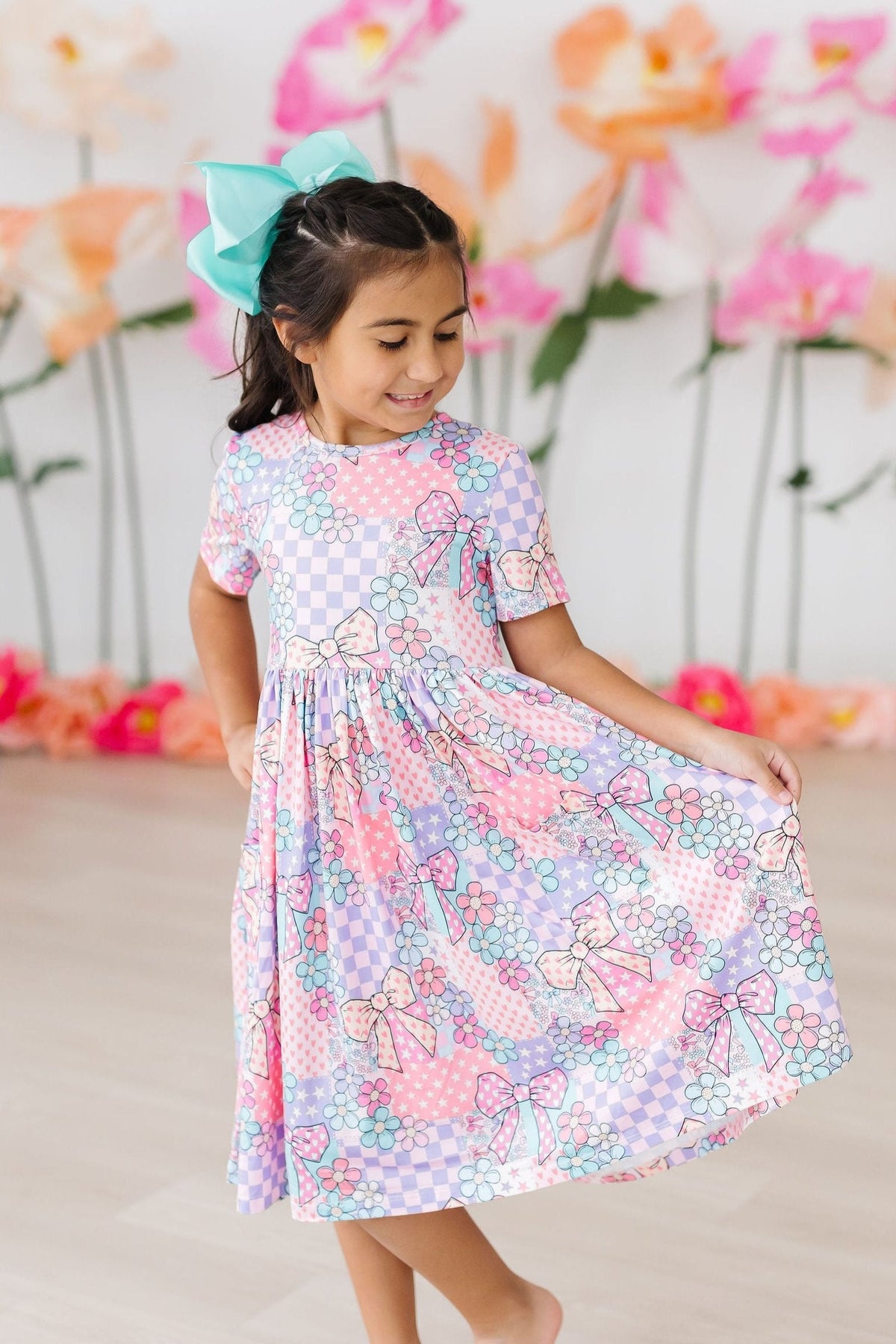 Patchwork Princess S/S Pocket Twirl Dress - Image 5