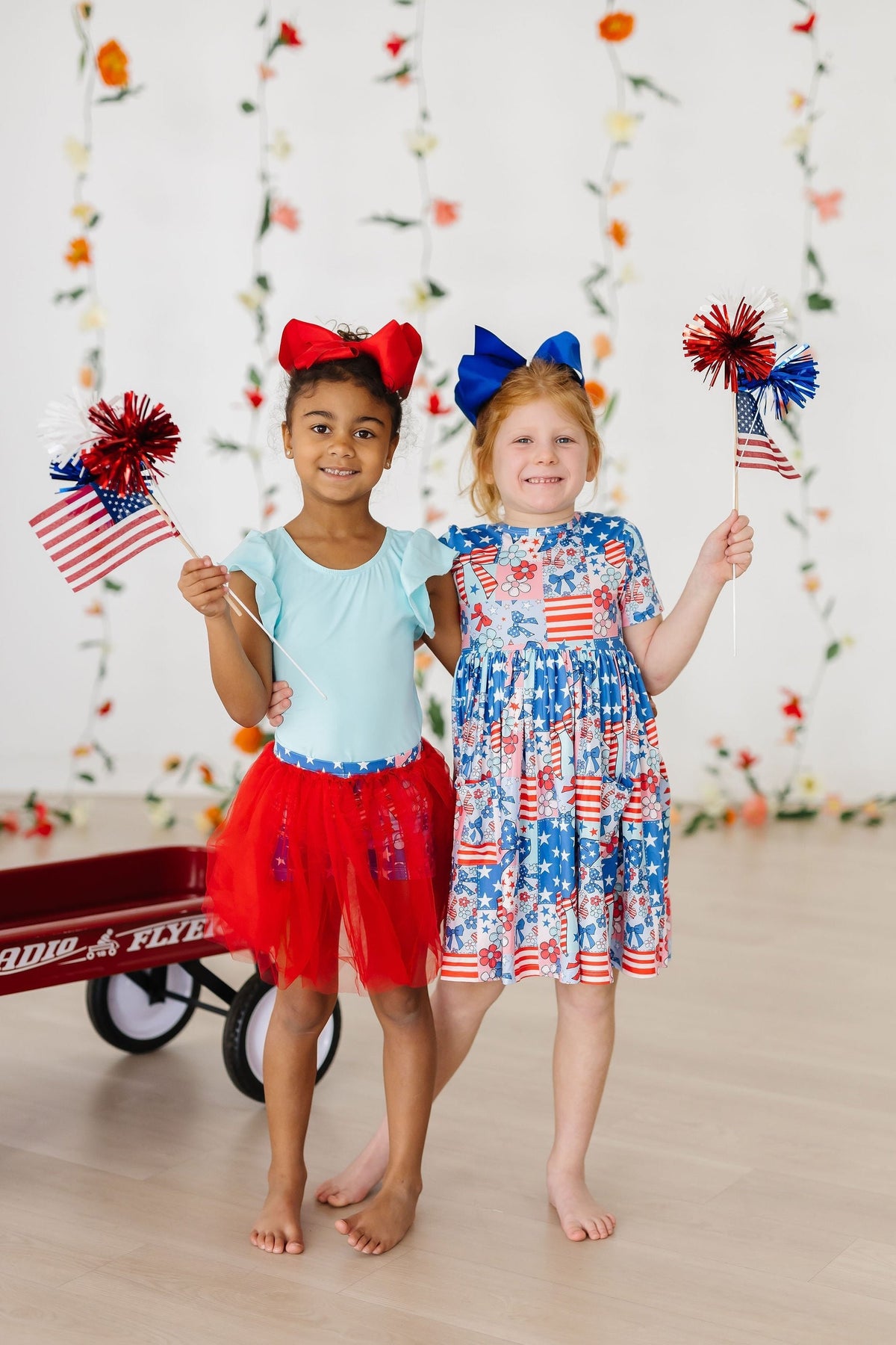 Patriotic Patchwork S/S Pocket Twirl Dress - Image 2