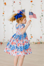 Patriotic Patchwork S/S Pocket Twirl Dress - Image 3
