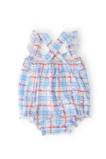 Patriotic Picnic Ruffle Cross Back Romper