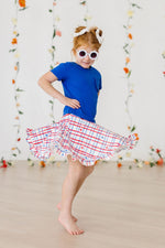 Patriotic Plaid Ruffle Twirl Skort - Image 3