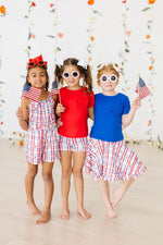 Patriotic Plaid Twirl Shorts - Image 2