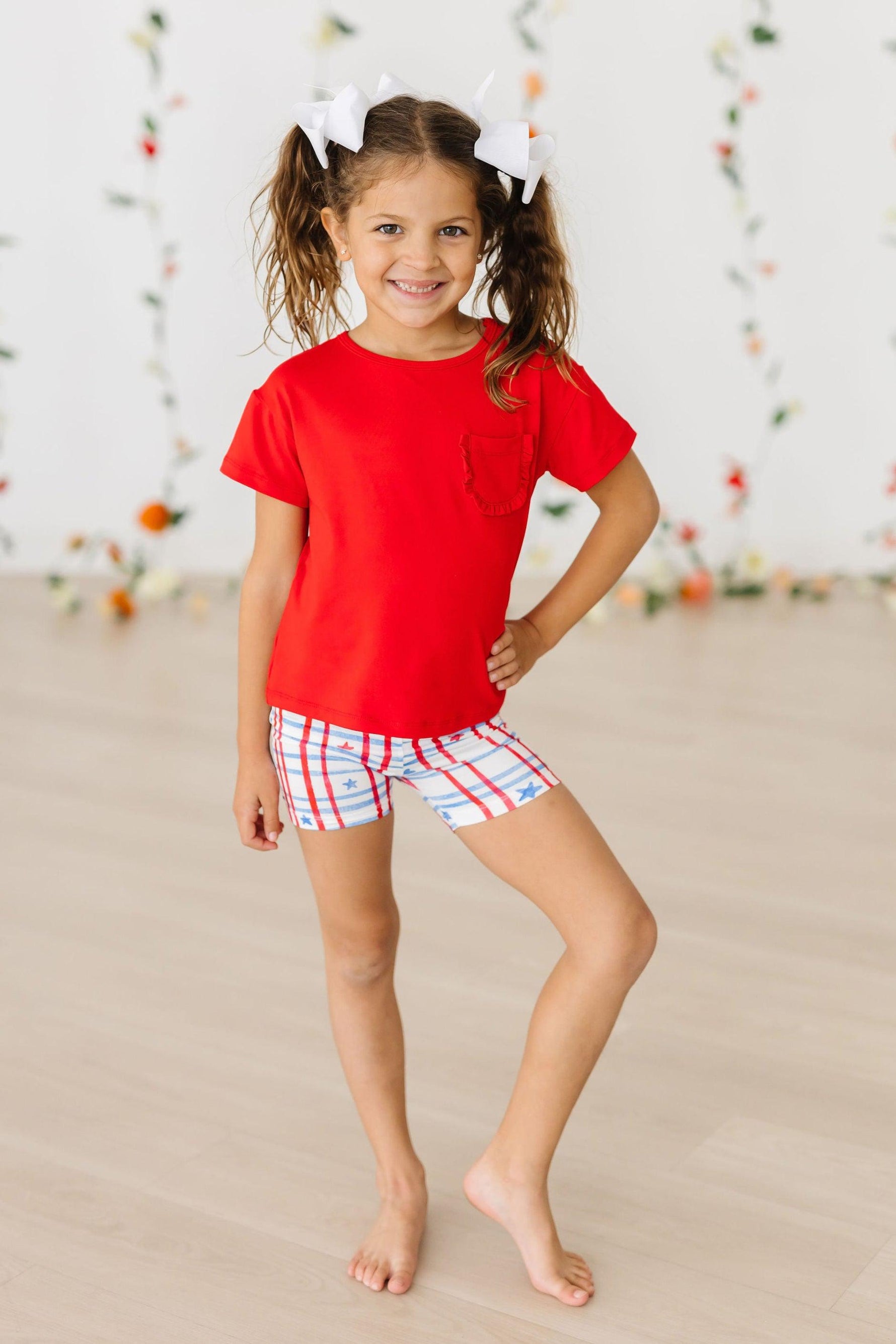 Patriotic Plaid Twirl Shorts - Image 3