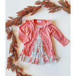 Peach Rainbow 3/4 Sleeve Pocket Twirl Dress - Image 5