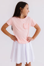 Peach Ruffle Pocket Tee - Image 3