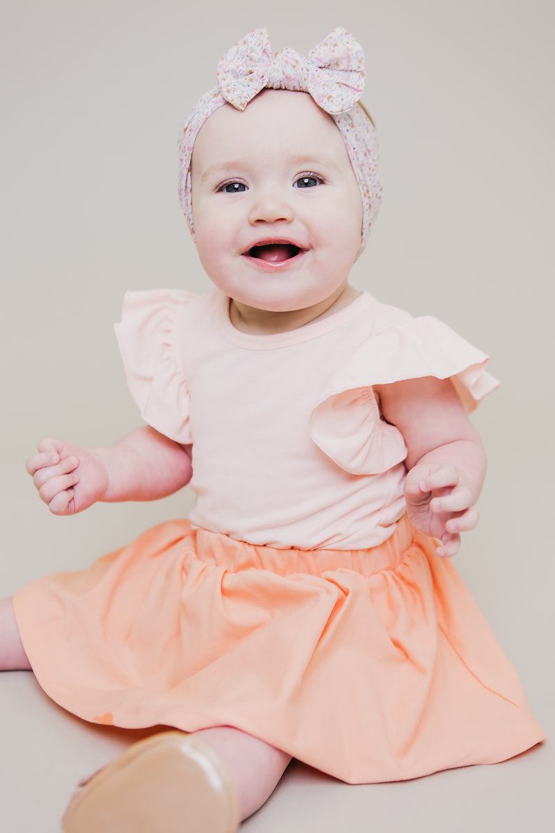 Peach S/S Flutter Bodysuit - Image 2