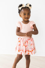 Peach S/S Flutter Sleeve Leotard - Image 3