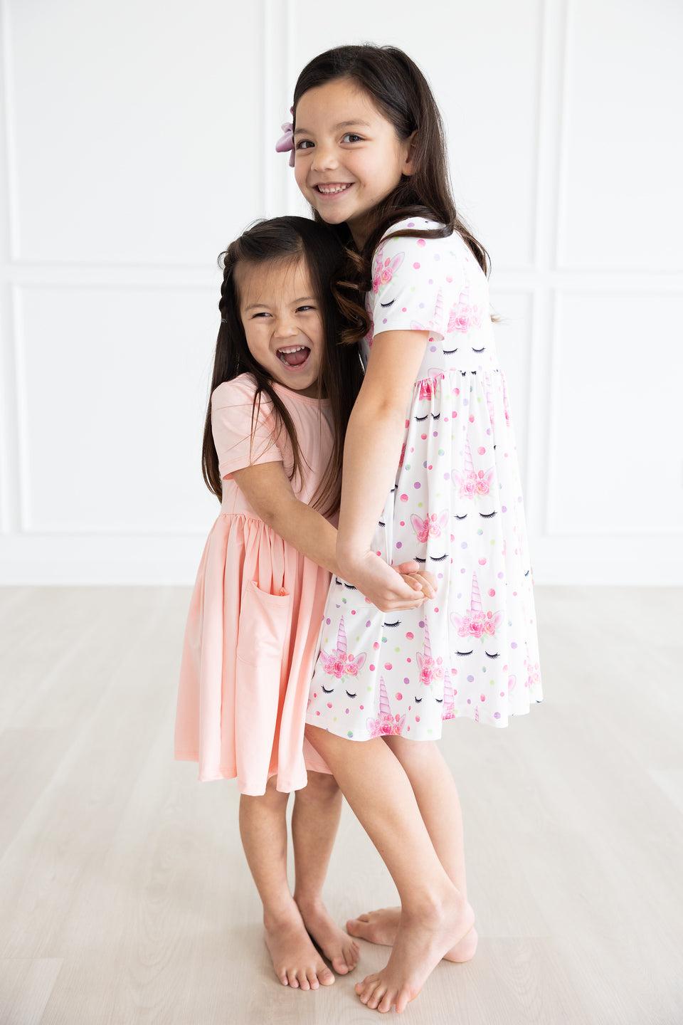 Peach S/S Pocket Twirl Dress - Image 4