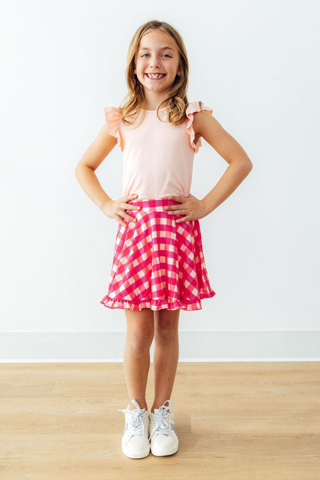 Peach S/S Ruffle Tee - Image 2