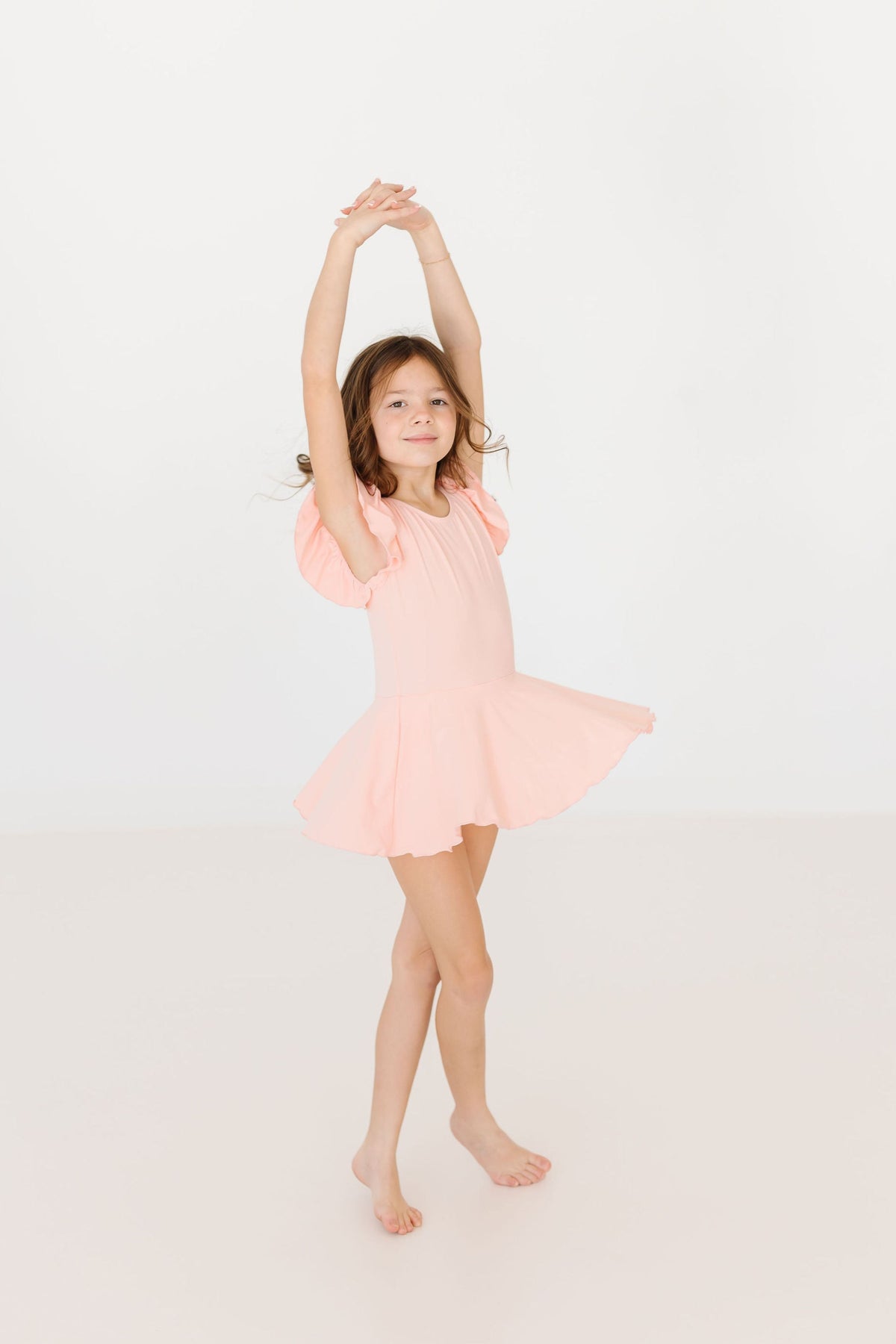 Peach S/S Twirl Leotard - Image 2