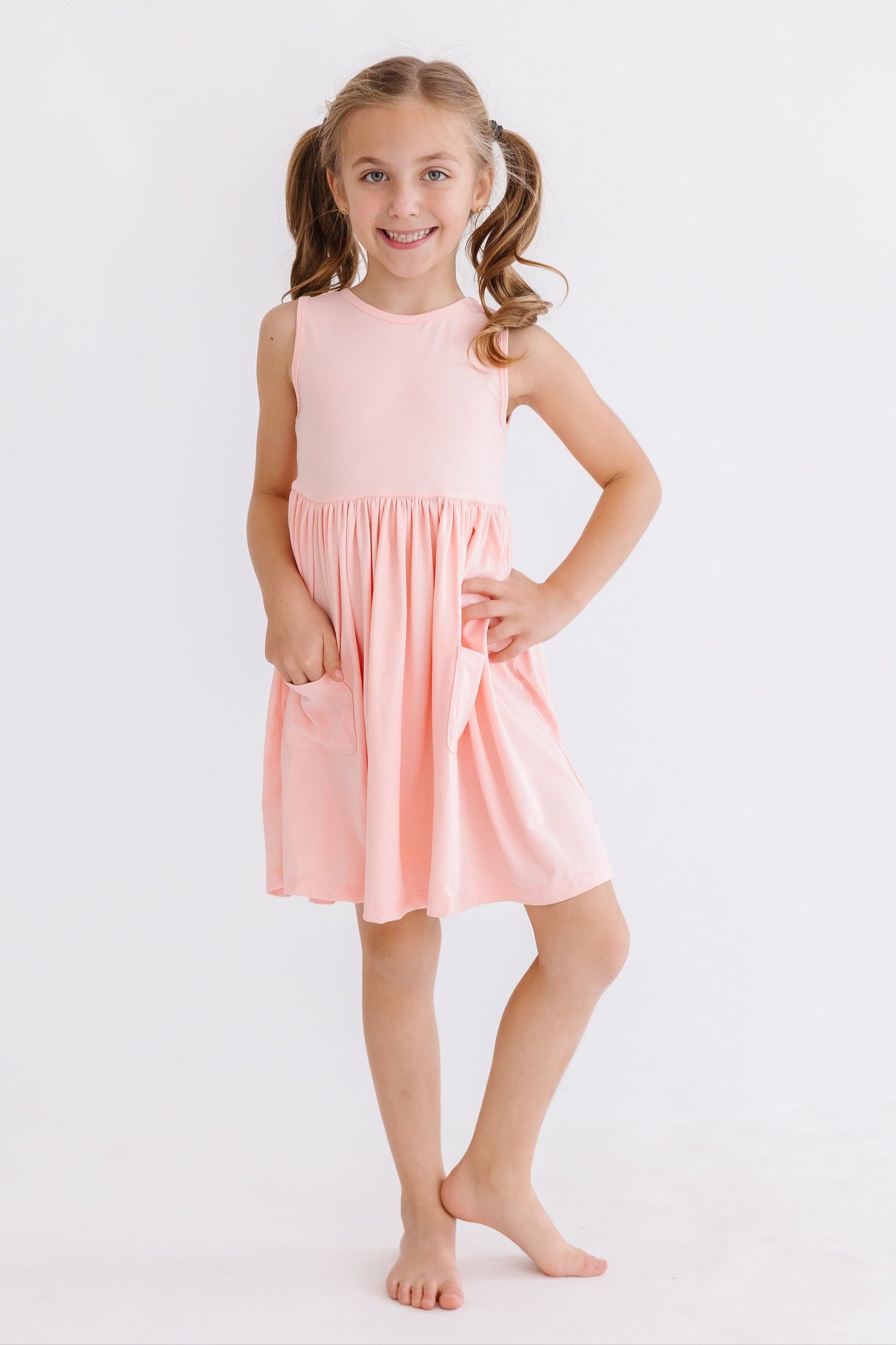 Peach Tank Pocket Twirl Dress - Image 2