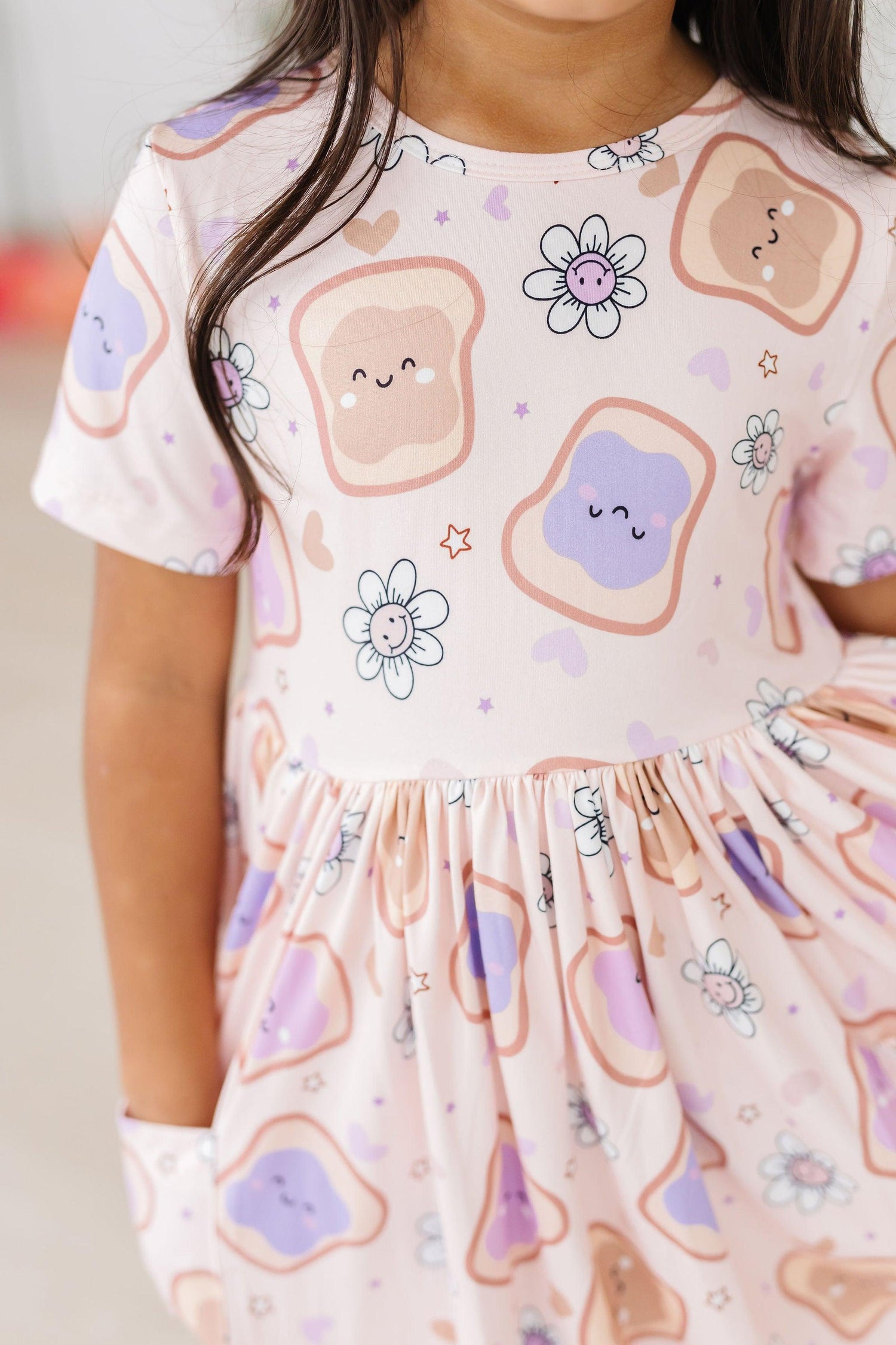 Peanut Butter Jelly Time S/S Pocket Twirl Dress - Image 2