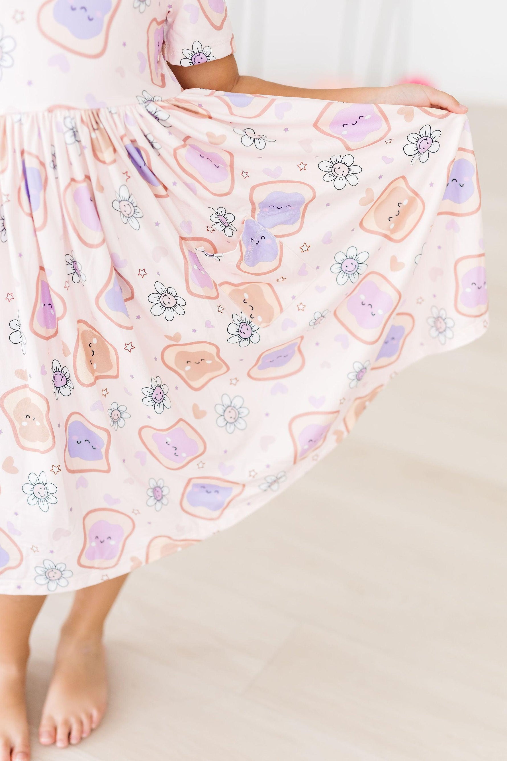 Peanut Butter Jelly Time S/S Pocket Twirl Dress - Image 7