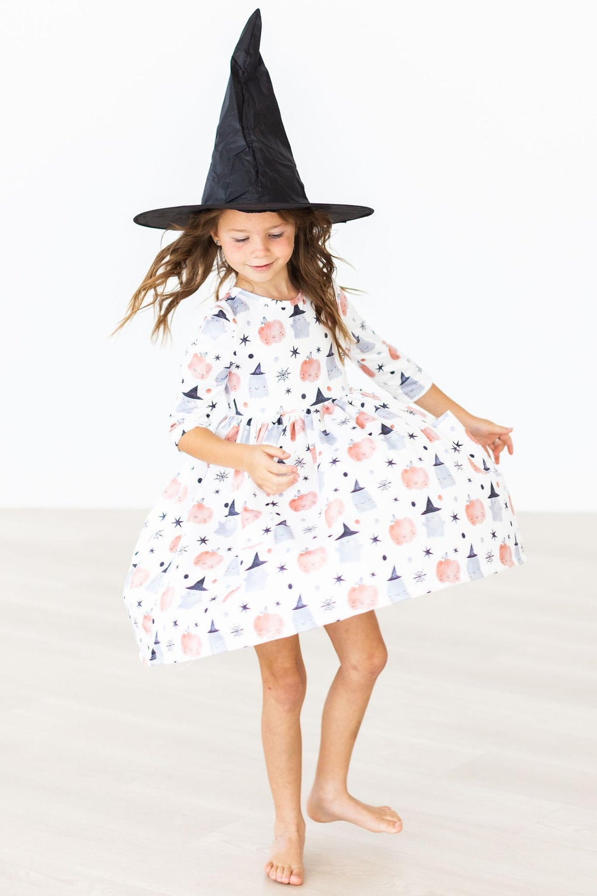Peek-a-Boo 3/4 Sleeve Pocket Twirl Dress - Image 2