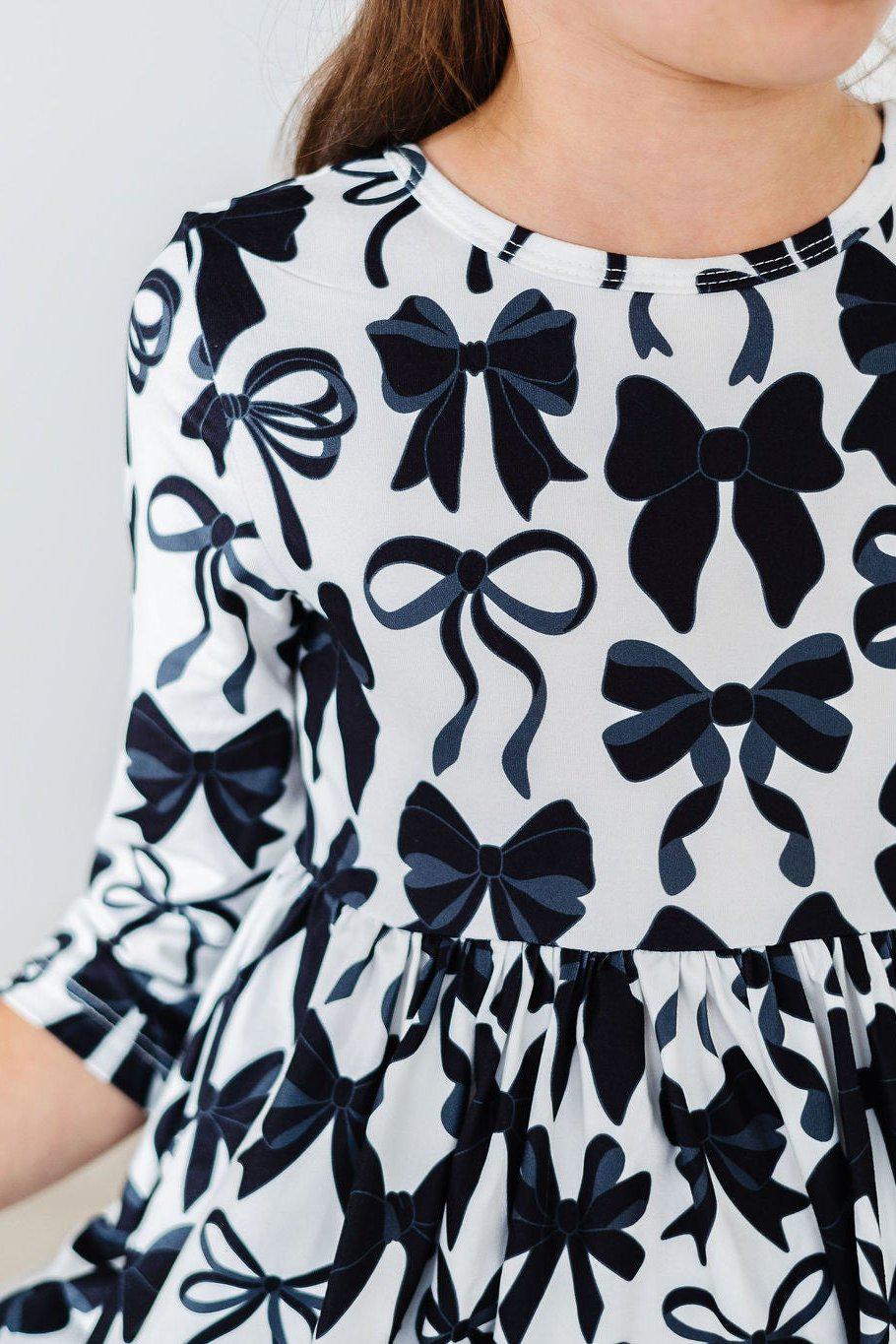 Perfectly Tied 3/4 Sleeve Pocket Twirl Dress - Image 2