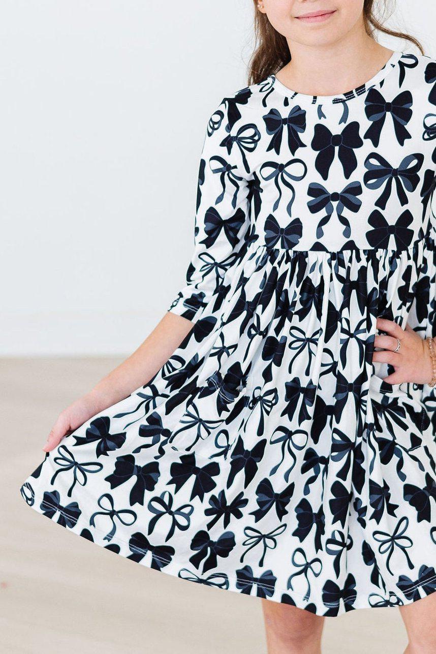 Perfectly Tied 3/4 Sleeve Pocket Twirl Dress - Image 3