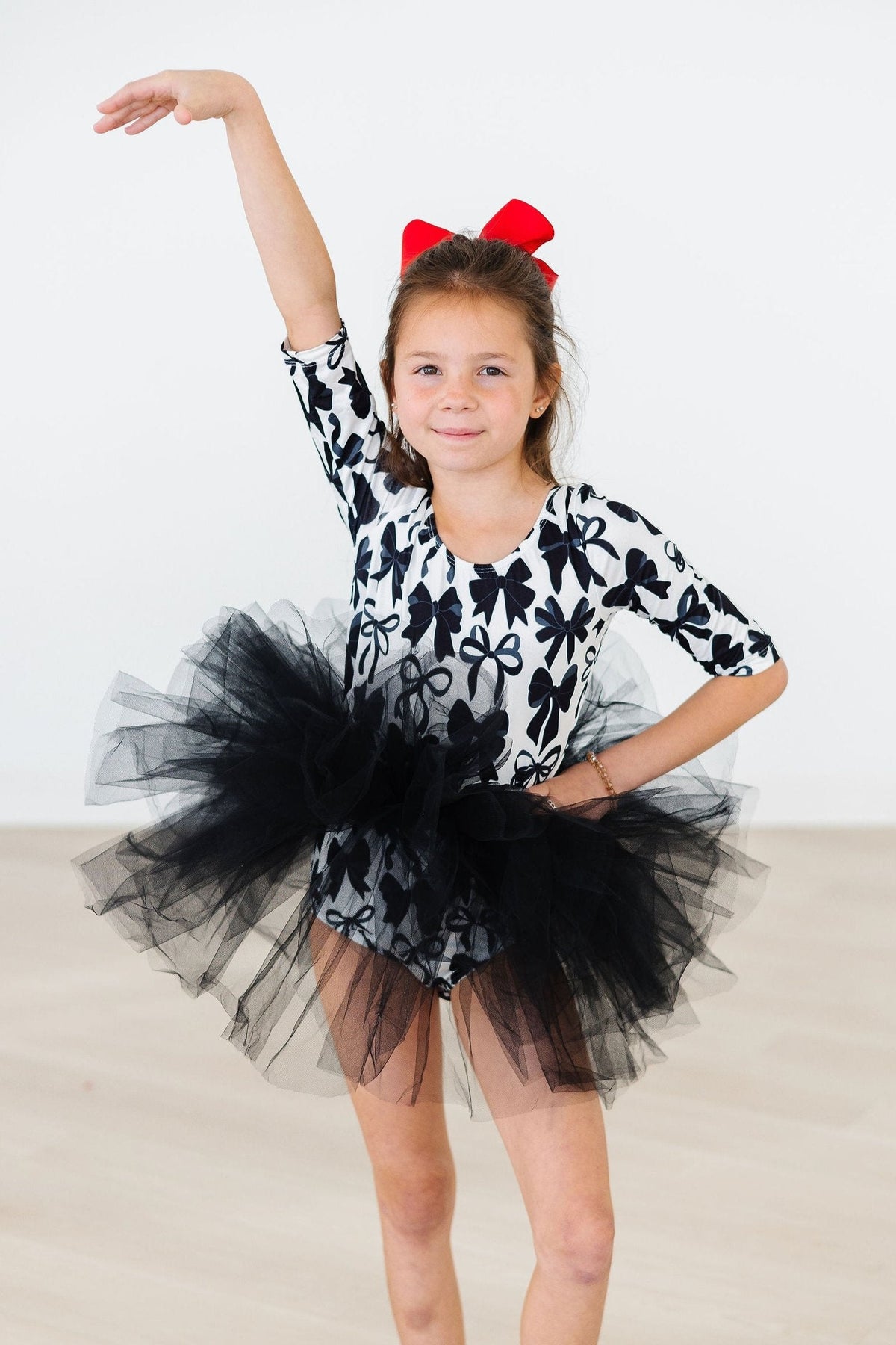 Perfectly Tied 3/4 Sleeve Tutu Leotard - Image 4